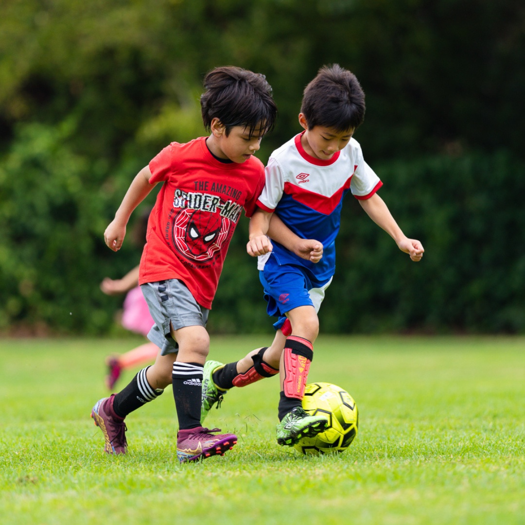 Young soccer players in small group training at FTBL Academy 19